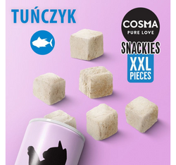 COSMA Snackies XXL MAXI tuba liofilizowany przysmak dla kota TUŃCZYK 180 g