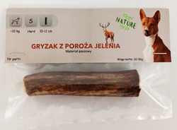 BIOTOP Poroże róg jelenia gryzak naturalny kość psa twardy 10-11cm HARD S