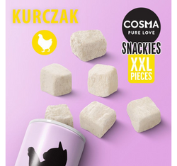 COSMA Snackies XXL MAXI tuba liofilizowany przysmak dla kota KURCZAK 200 g