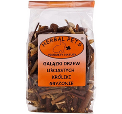 HERBAL PETS Gałązki drzew liściastych gryzak ściera zęby królika gryzoni