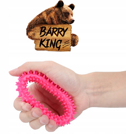 BARRY KING Ringo zabawka gryzak dla psa czyści zęby różowe 9,5 cm