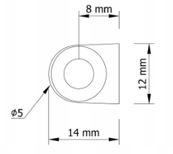 Hettich Podkładka pod szybę podpórki półek szklanych 8 x 14 mm 8 szt