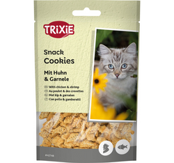 TRIXIE Cookies Kurczak Krewetki chrupiące ciastka rybki przysmak kota 50g