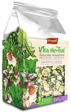 VITA HERBAL Zielone warzywa groszek przysmak królika kawii świnki gryzoni