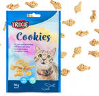 TRIXIE Cookies Chrupiące Ciastka z łososiem i kocimiętką przysmak dla kota