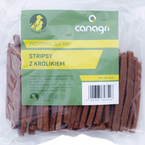 CANAGRI Stripsy paski 80% mięso królika przysmak nagroda psa 500g