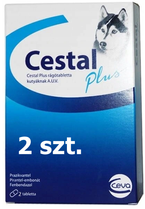 CESTAL Plus Tabletki na pasożyty robaki skuteczne odrobaczenie psa 2 szt.