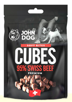 JOHN DOG Soft Cubes Wołowina 95% mięsa przysmak smakołyk psa treserki 120g