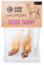 JOHN DOG Ucho sarny uszy przysmak naturalny gryzak dla psa 2 szt.