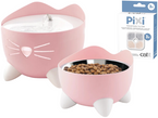 PIXI Catit Combo Zestaw kota różowy Fontanna + Miska na karmę + Filtr x3