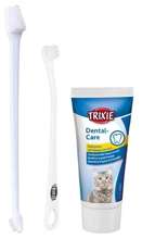 TRIXIE 2x Szczotka szczoteczka pasta zestaw do mycia czyszczenia zębów kota