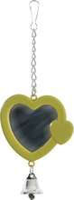ZOLUX Lusterko serce z dzwonkiem huśtawka zabawka dla ptaków papugi 21 cm
