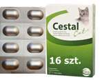 CESTAL CAT Ceva tabletki na pasożyty robaki odrobaczenie kota 16 szt.