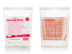 BAMBOOSTICK Patyczki bambusowe do czyszczenia uszu psa kota królika S-M 50