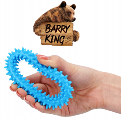 BARRY KING Ringo zabawka gryzak dla psa czyści zęby niebieskie 9,5 cm