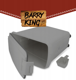 BARRY KING szczelny duży pojemnik na kółkach na suchą karmę psa kota 54 L