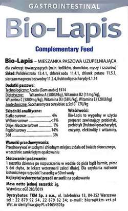 BIO-LAPIS probiotyk elektrolity odporność biegunka królika kawii gryzoni 2g