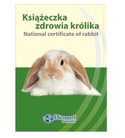 BIOWET Książeczka zdrowia królika weterynaryjna królików międzynarodowa