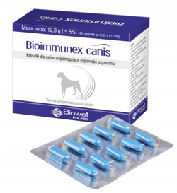 Bioimmunex Canis Biowet Kapsułki dla psa wspomagające odporność psów 40 szt