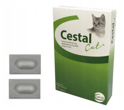 CESTAL Ceva Tabletki na pasożyty robaki skuteczne odrobaczenie kota 2 szt.
