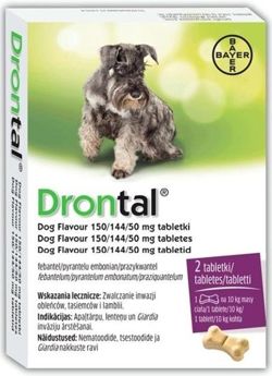 DRONTAL Dog Flavour Tabletki na pasożyty robaki skuteczne odrobaczenie psa