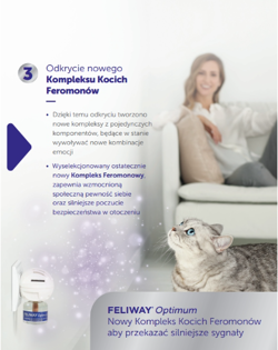 FELIWAY OPTIMUM komplet dyfuzor + wkład 48 ml feromony kota na uspokojenie