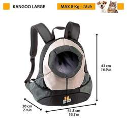 FERPLAST Kangoo Plecak torba transporter turystyczny psa kota szary do 8kg