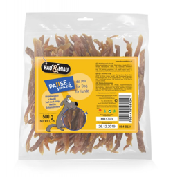 HAU MIAU Kaczka 92% suszone mięso kaczki paski przysmak dla psa 500g 0,5kg