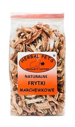 HERBAL PETS Frytki marchewkowe marchew przysmak królika kawii gryzoni 