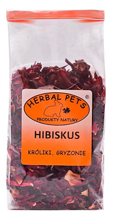 HERBAL PETS Hibiskus kwiaty przysmak królika kawii świnki gryzoni 60g