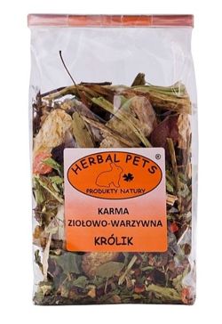 HERBAL PETS Karma ziołowo-warzywna zioła warzywa suszone dla królika 150g