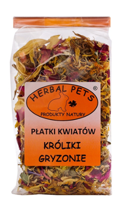 HERBAL PETS Płatki kwiatów przysmak królika kawii szynszyli świnki gryzoni