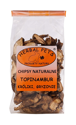 HERBAL PETS Topinambur chipsy przysmak królika kawii świnki gryzoni 75g