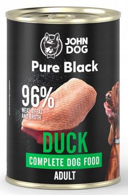 JOHN DOG Pure KACZKA 96% mięso kaczki karma mokra puszka dla psa 400g