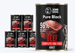 JOHN DOG Pure WOŁOWINA 96% mięso wołowe karma mokra puszka dla psa 400g