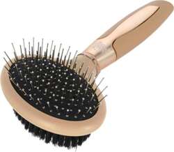 MAGIC BRUSH Double Brush Szczotka dwustronna do czesania psa kota złota