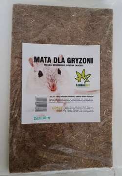 Mata konopna EKO BIO ściółka podkład klatki królika kawi gryzoni 40x25 2szt