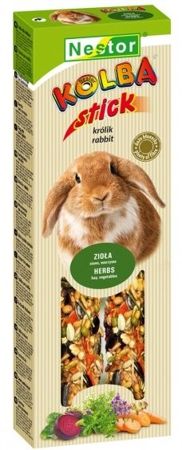 NESTOR Kolba dla królika ziołowa z ziołami sianem warzywami 2 szt.