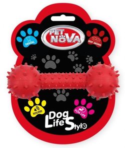 PET NOVA Hantel kość zabawka gryzak psa o zapachu wołowiny 14 cm