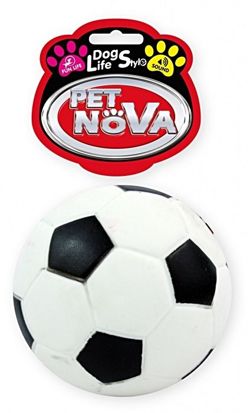 PET NOVA Piłka futbolowa futbolówka zabawka piszcząca dla psa 10 cm