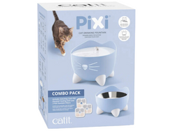 PIXI Catit Combo Zestaw kota niebieski Fontanna + Miska na karmę + Filtr x3