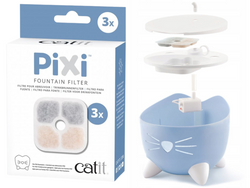 PIXI Catit Combo Zestaw kota niebieski Fontanna + Miska na karmę + Filtr x3