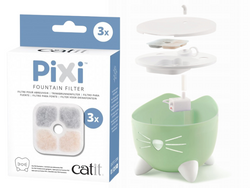 PIXI Catit Combo Zestaw kota zielony Fontanna + Miska na karmę + Filtr x3