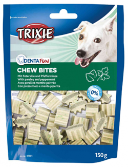 TRIXIE Denta Fun Chew Bites przysmak z pietruszką miętą czyści zęby psa 150