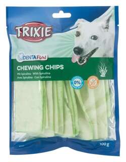 TRIXIE Denta Fun Spirulina Chewing Chips przysmak do żucia czyści zęby psa