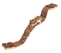 TRIXIE Drabinka mostek drewniany pomost zabawka chomika myszy gryzoni 55cm