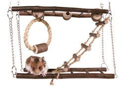 TRIXIE Drabinka zabawka drewniana plac zabaw dla chomika myszy gryzoni