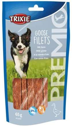 TRIXIE Goose Filets Gęś 70% mięso paski z gęsi przysmak gryzak psa 65g