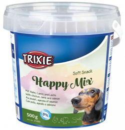 TRIXIE Happy Mix drób jagnięcina łosoś przysmak psa miękkie treserki 500g