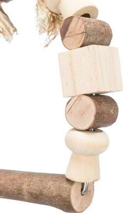 TRIXIE Huśtawka drewniana zabawka dla ptaków papug papugi nimfy 32cm